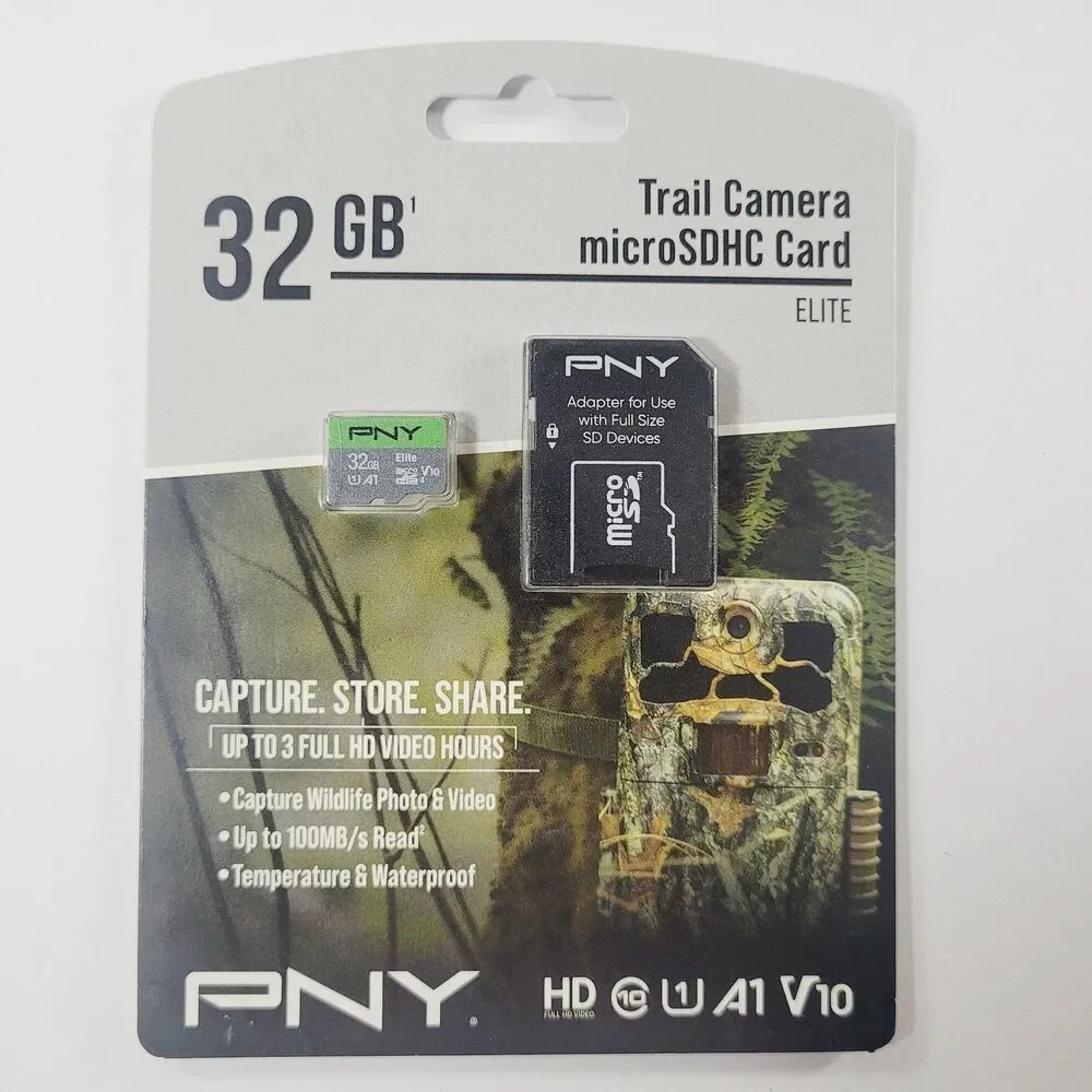 Lot of 15 PNY 32GB MicroSD Trail Camera MicroSDHC Card Elite with Adapter